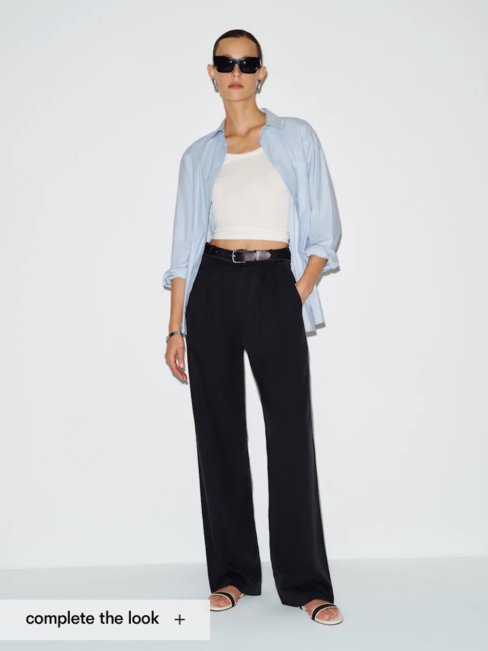 Reformation - Black Wide-Leg Mason Pants (Size 8)